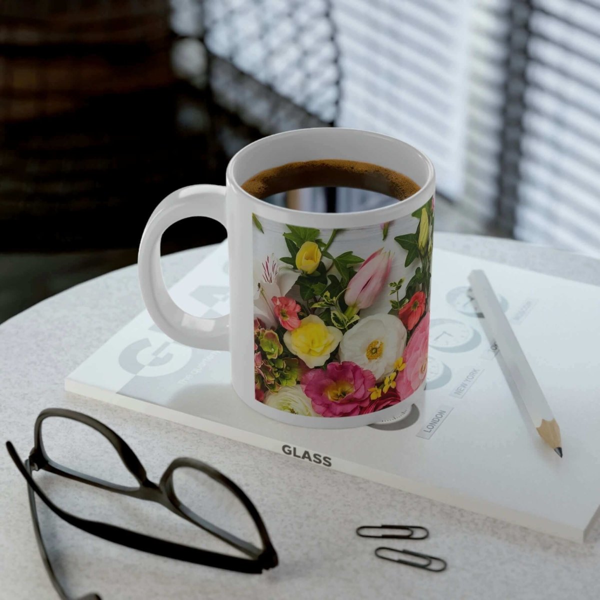 20 oz. Jumbo Floral Mug - Hearth Home & Living