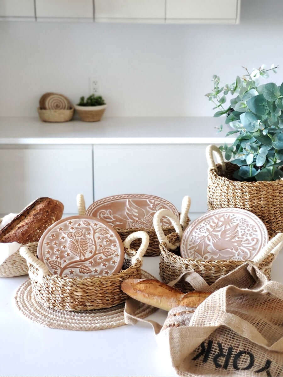 Bread Warmer & Basket - Round, Bird Design - Hearth Home & Living