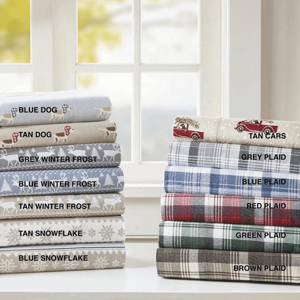 Cozy 100% Cotton Flannel Sheet Set - Cal/King Size - Hearth Home & Living