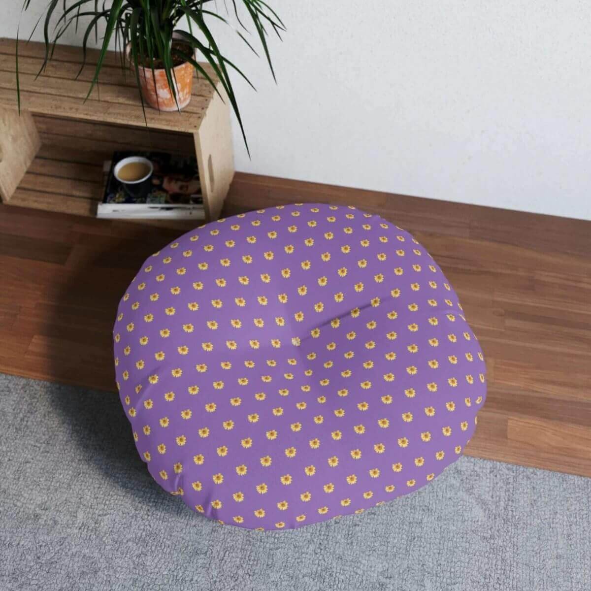 Cozy Floral Tufted Round Floor Cushions - Hearth Home & Living