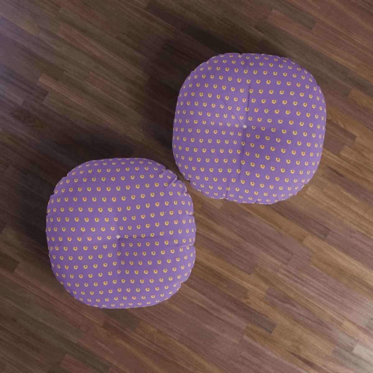 Cozy Floral Tufted Round Floor Cushions - Hearth Home & Living