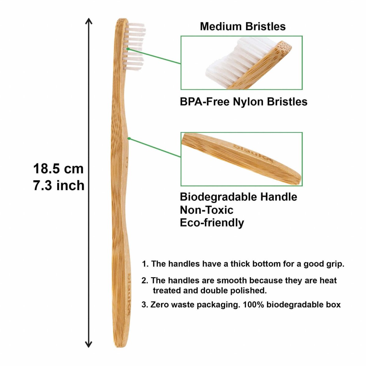 Eco - Friendly Toothbrushes - Set of Five - Hearth Home & Living
