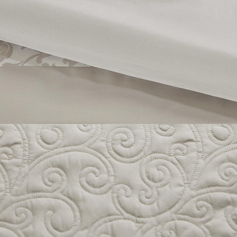 Embroidered 8 Piece Comforter Set - Neutral Hues - Hearth Home & Living