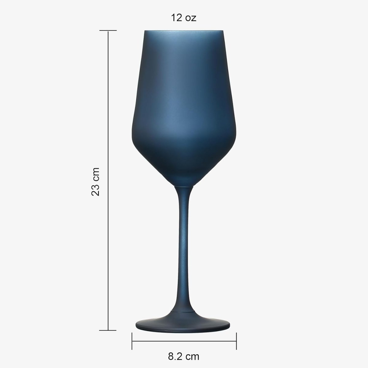 Frosted, Colored Crystal Wine Glasses, Set of 4, 12oz. - Hearth Home & Living