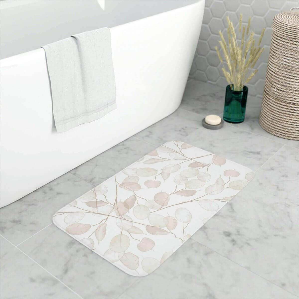 Lunaria Floral Bath Mat - Hearth Home & Living