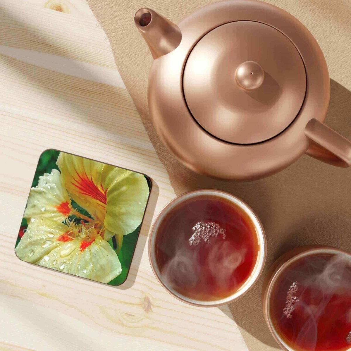 Nasturtium Hardboard Back Coaster - Hearth Home & Living