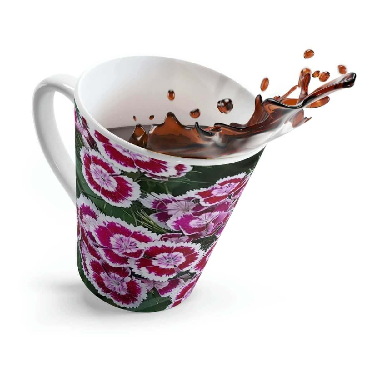 Pink Sweet William - Latte Mug, 12 oz. - Hearth Home & Living