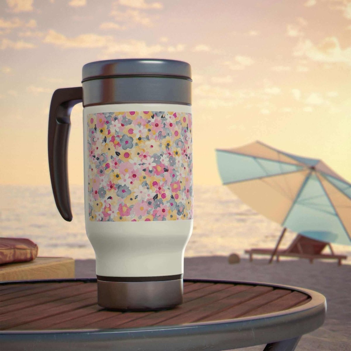 Stainless Steel Tumbler with Handle, 14oz - Hearth Home & Living