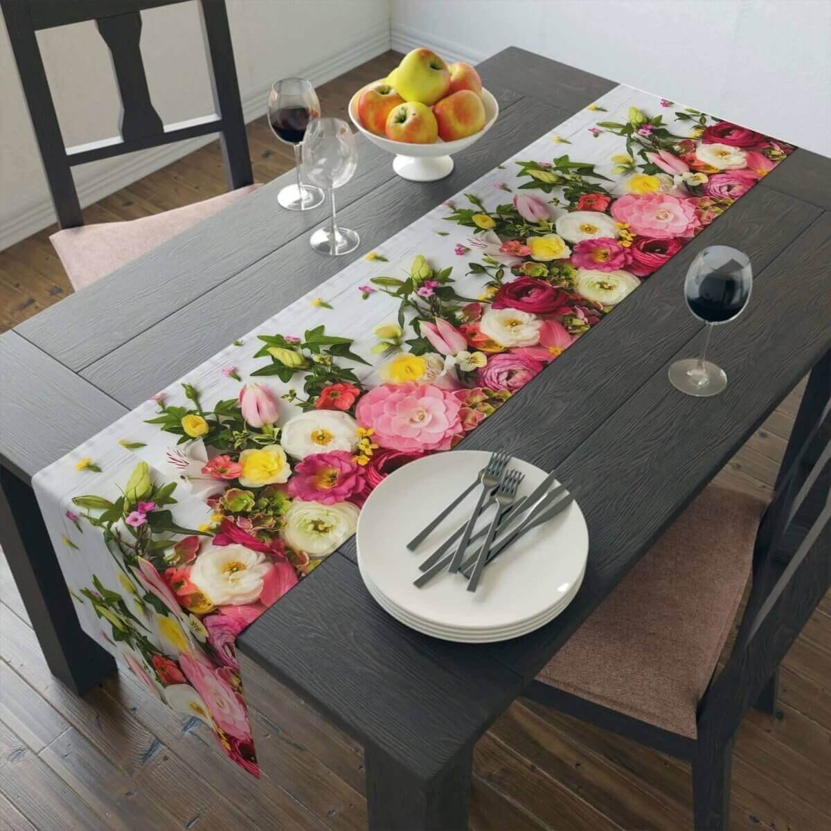 Table Runner - Garden Flowers Design - Hearth Home & Living