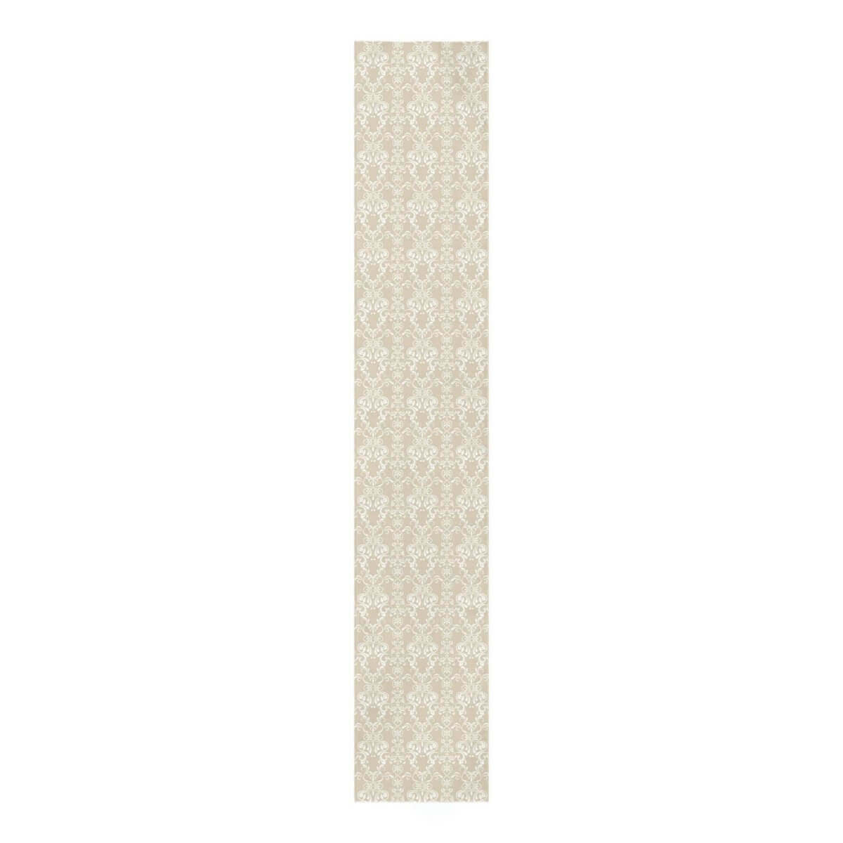 Tan & White Floral Pattern Table Runner - Hearth Home & Living