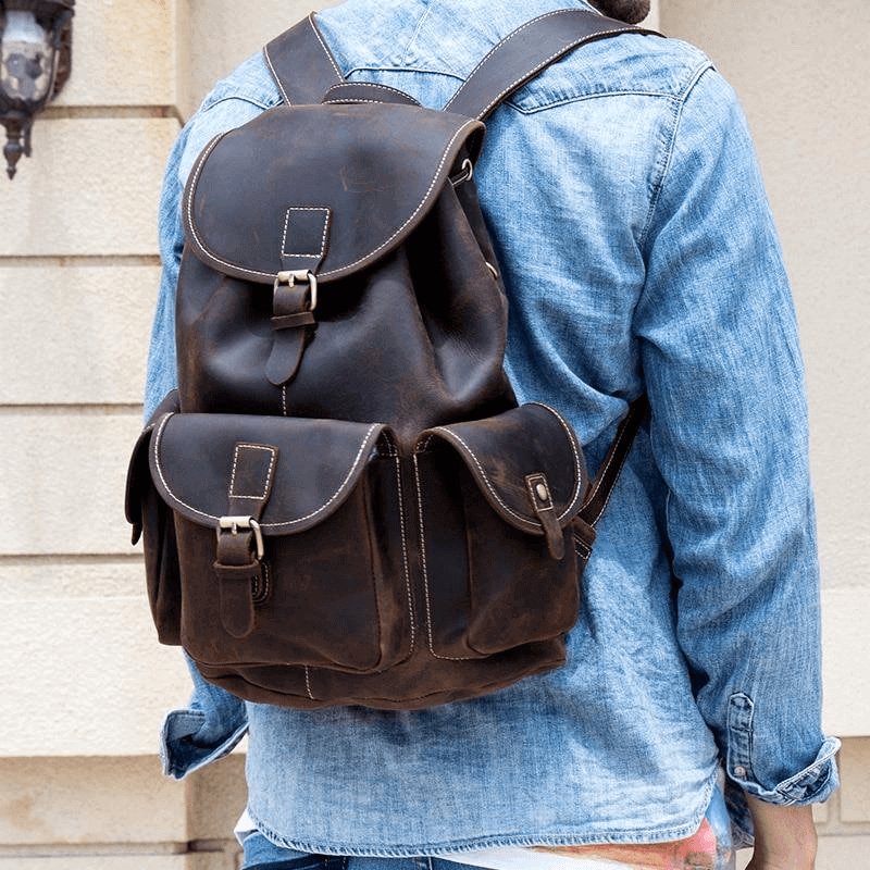 The Asmund Backpack | Genuine Leather Rucksack - Hearth Home & Living