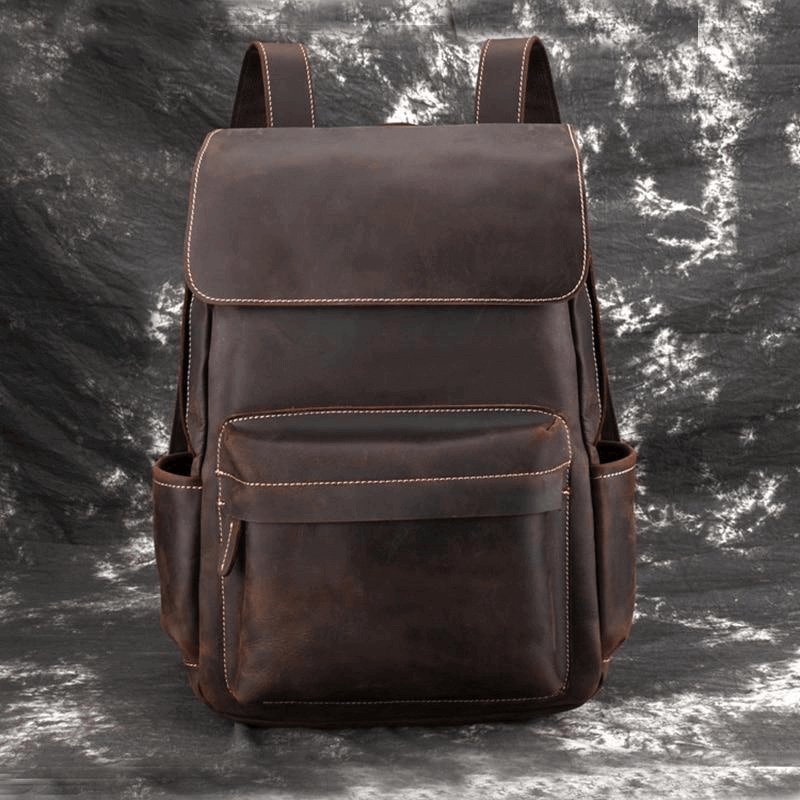 The Helka Backpack | Genuine Vintage Leather Backpack - Hearth Home & Living