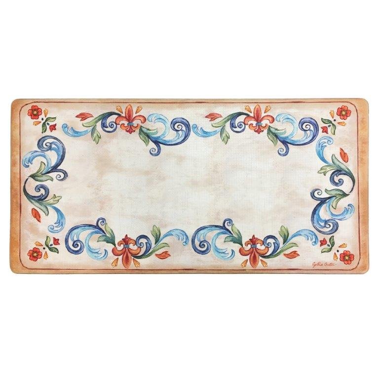 Tuscan Fleur Oversized 20"x39" Anti - Fatigue Embossed Floor Mat - Hearth Home & Living