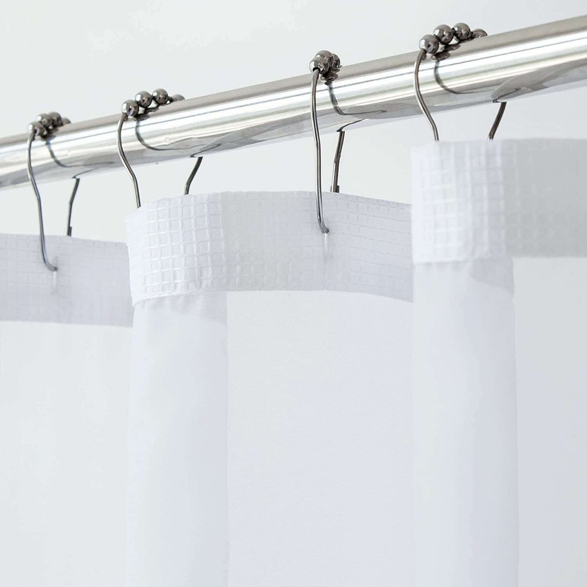 White Sheer and Grid Shower Curtain and Liner Set - Hearth Home & Living