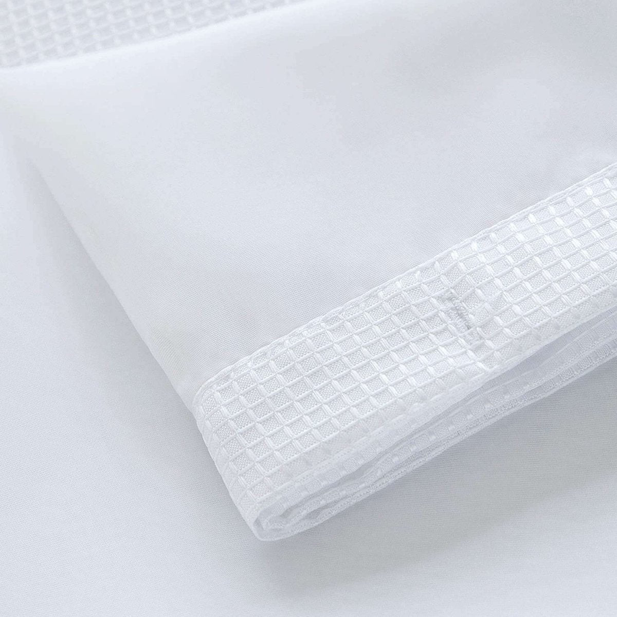 White Sheer and Grid Shower Curtain and Liner Set - Hearth Home & Living