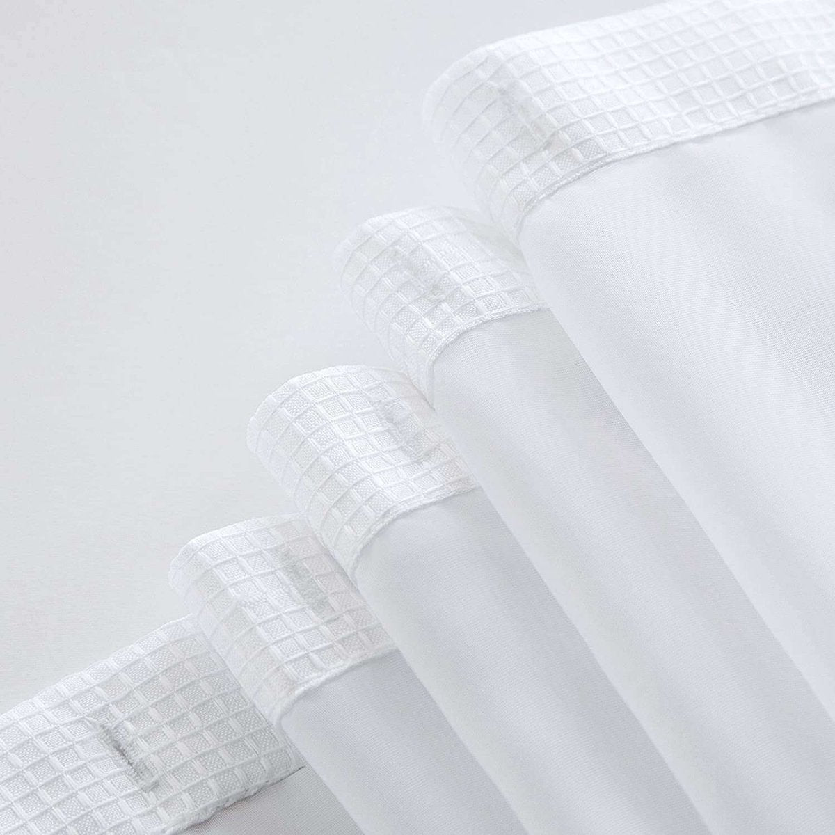 White Sheer and Grid Shower Curtain and Liner Set - Hearth Home & Living