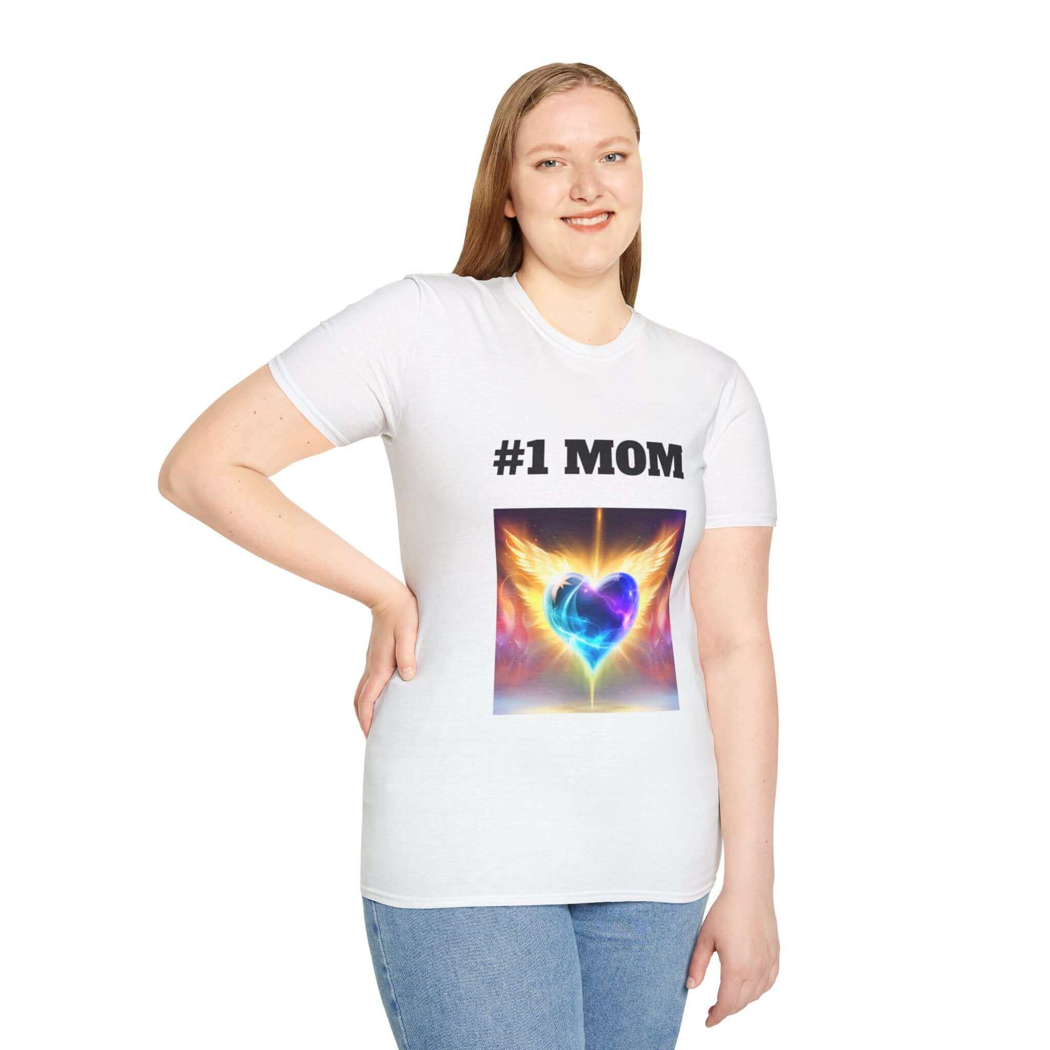 #1 Mom Softstyle T-Shirt - 5