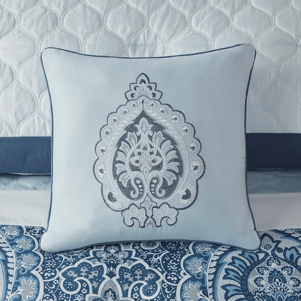 8 Piece Blue Comforter Set - 5