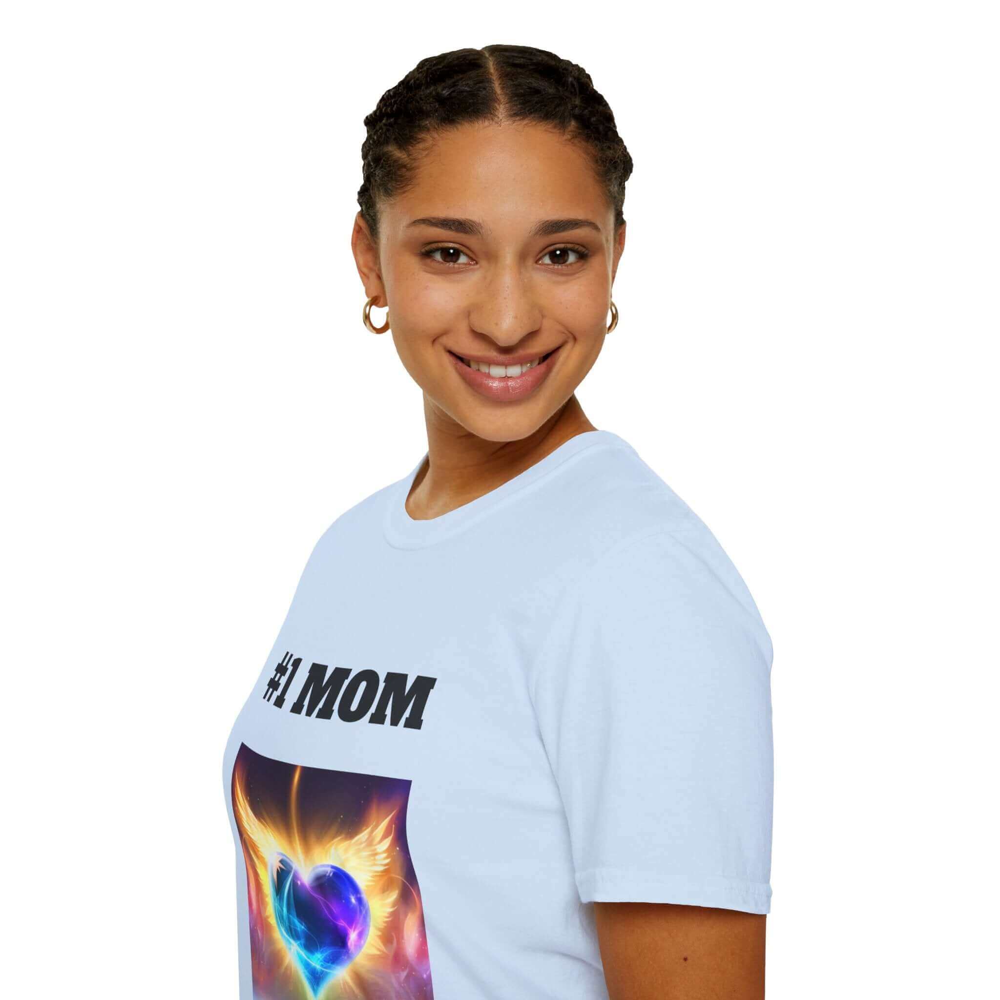 #1 Mom Softstyle T-Shirt - 4