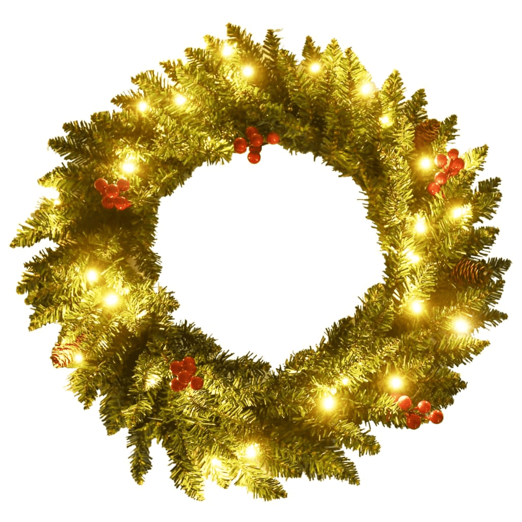 lit wreath