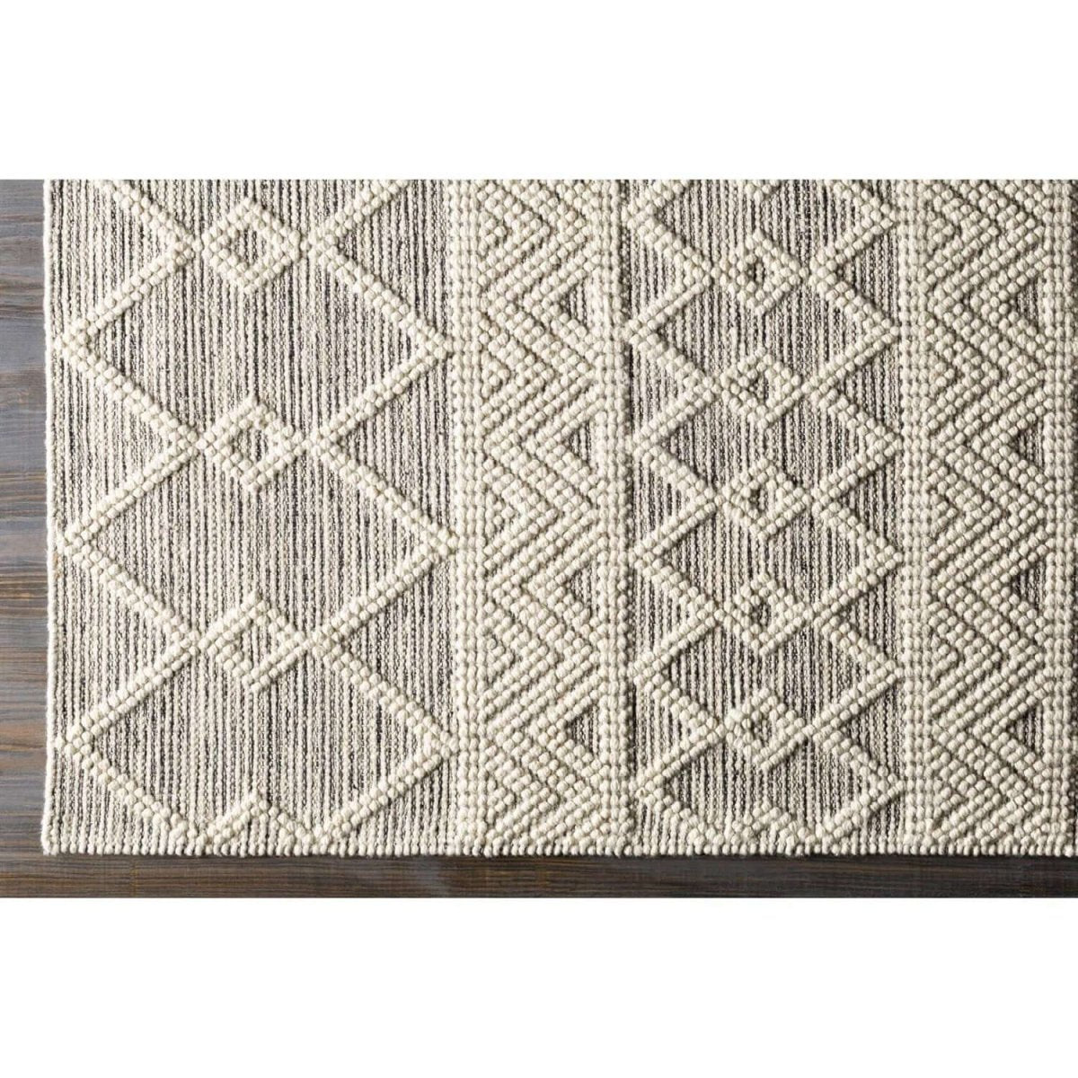 2 - ft. x 3 - ft. Hand Woven Wool Blend Grey Beige Ivory Persian Style Area Rug - Hearth Home & Living