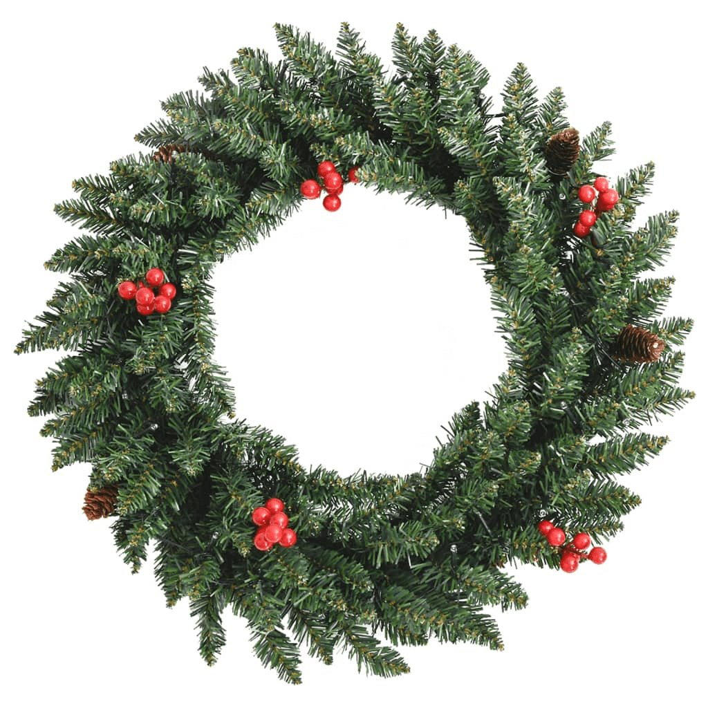 2 Pc. Christmas Trees, with Decorative Wreath and Garland Set - Hearth Home & Living