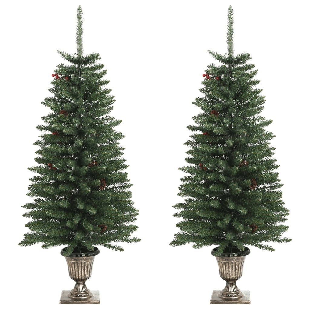 2 Pc. Christmas Trees, with Decorative Wreath and Garland Set - Hearth Home & Living