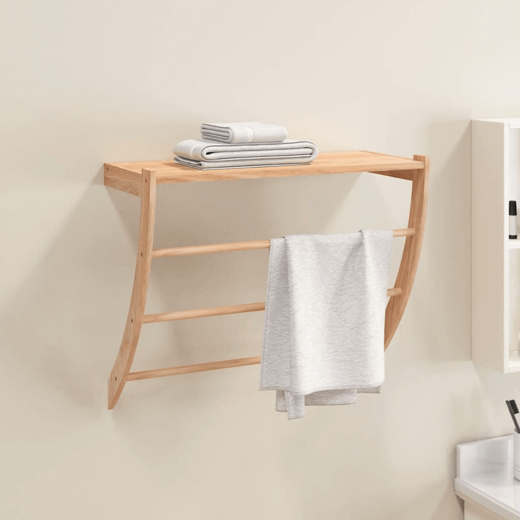 Solid Wood Walnut Towel Rack - 1