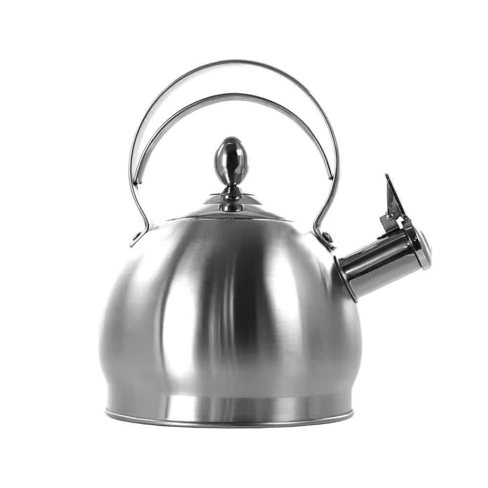 3 Quart Stainless Steel Whistling Teapot Kettle with Flip Spout and Lid - Hearth Home & Living