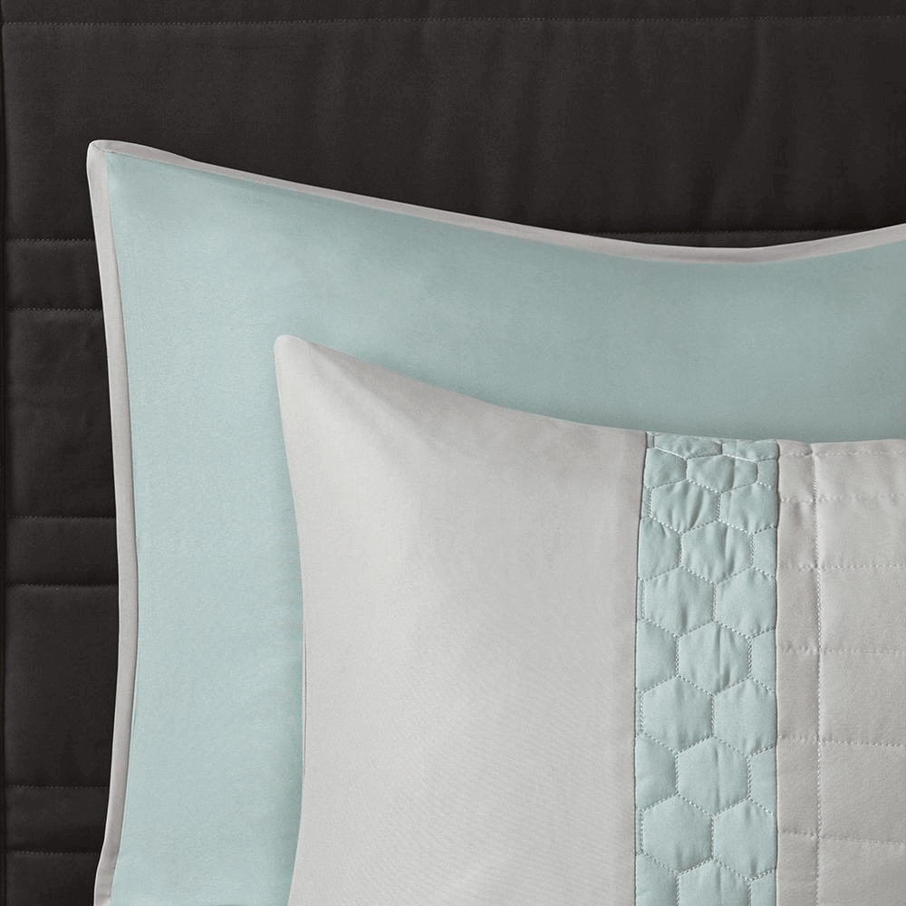 8 Piece Aqua Comforter Set - 5