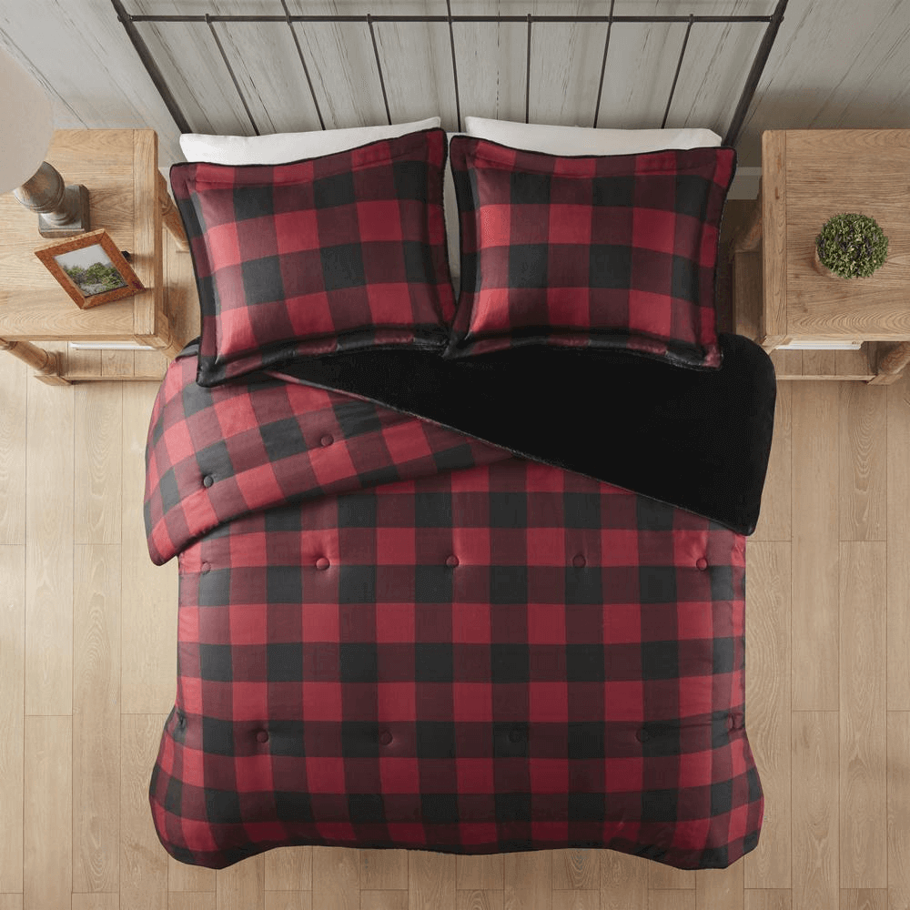 Red Plaid  Comforter Set-2