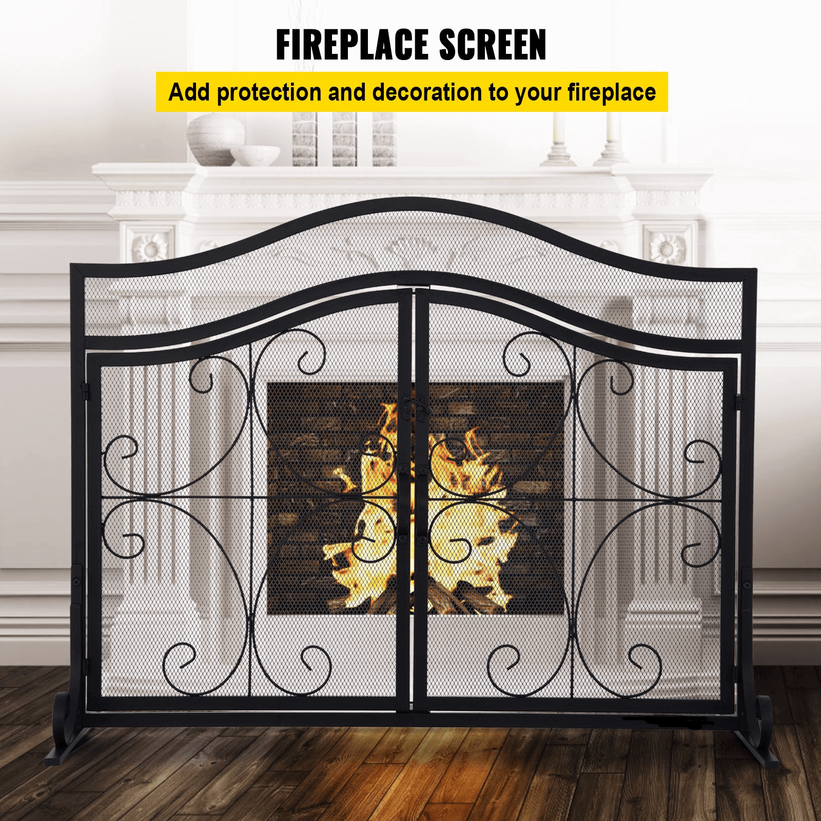 Complete Fireplace Screen Set with Tools