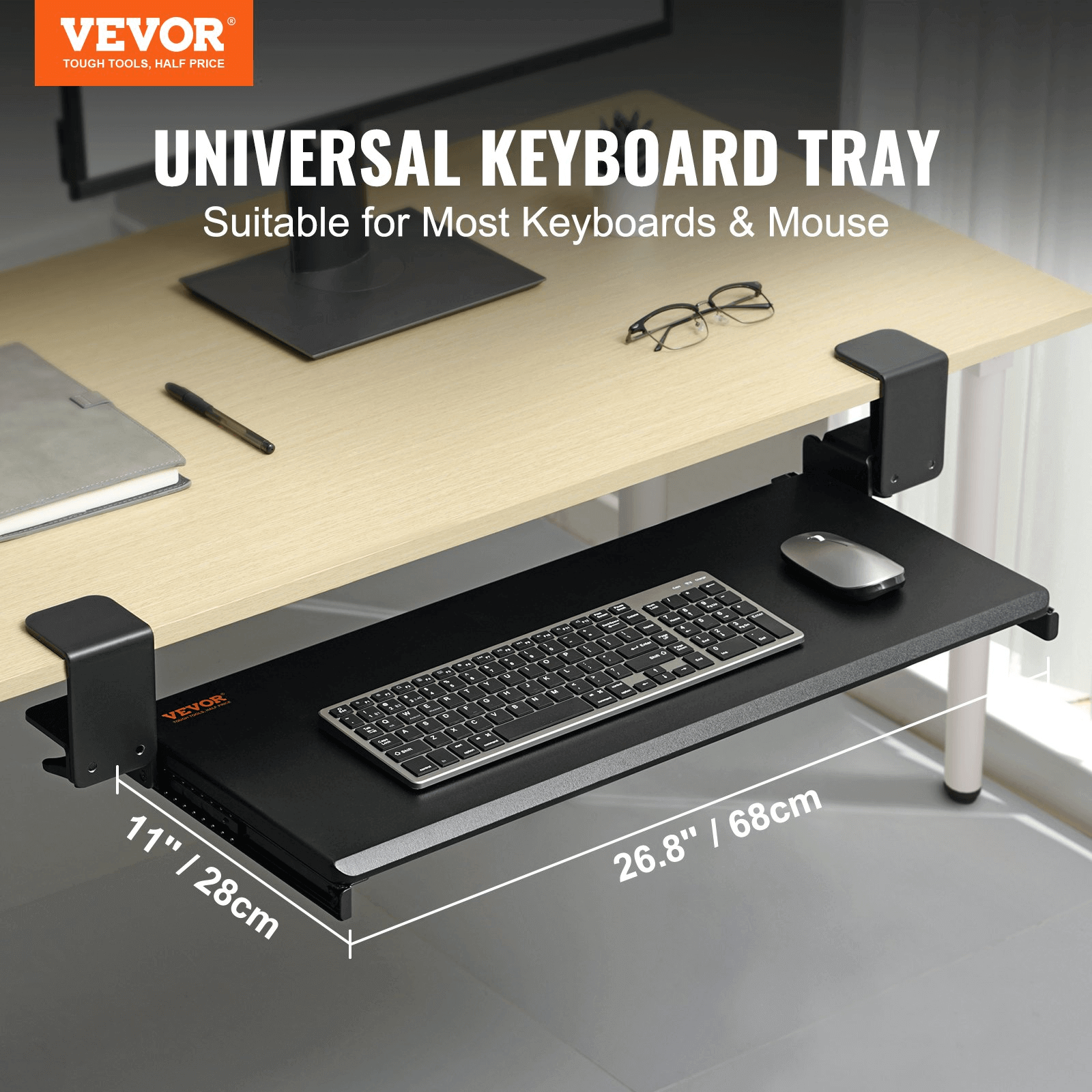 Under desk Keyboard Tray-1