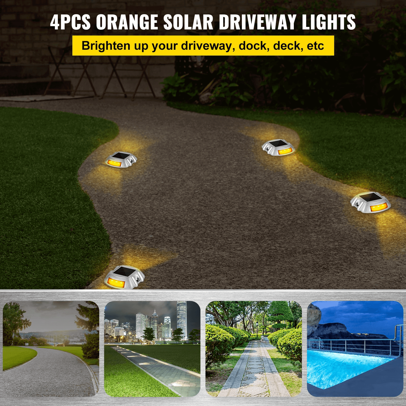 4-Pack Solar Pathway Lighting - 1