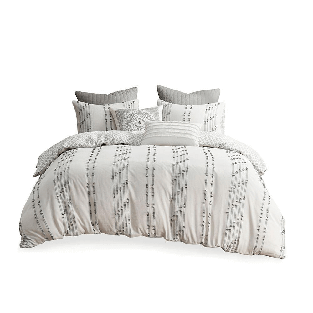 3 Piece Cotton Jacquard Comforter Set - 7