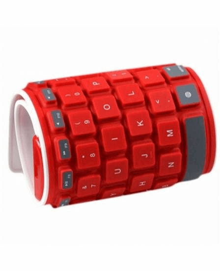 Flexible keyboard red