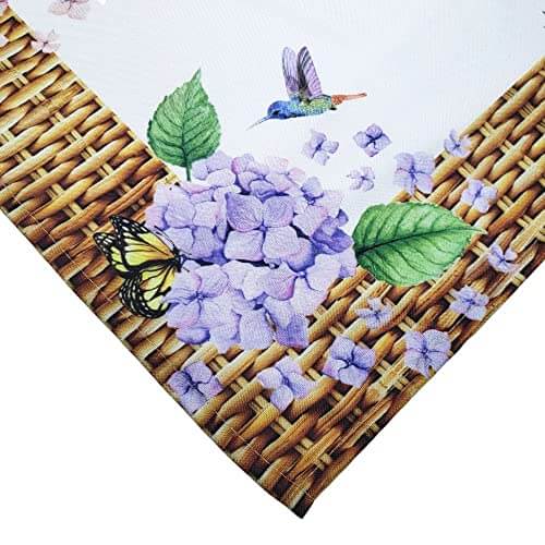 Hydrangeas Flower Bird Napkins - 3