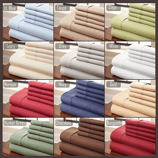 6 - Piece Luxury Soft Bamboo Bed Sheet Set in 12 Colors - Hearth Home & Living