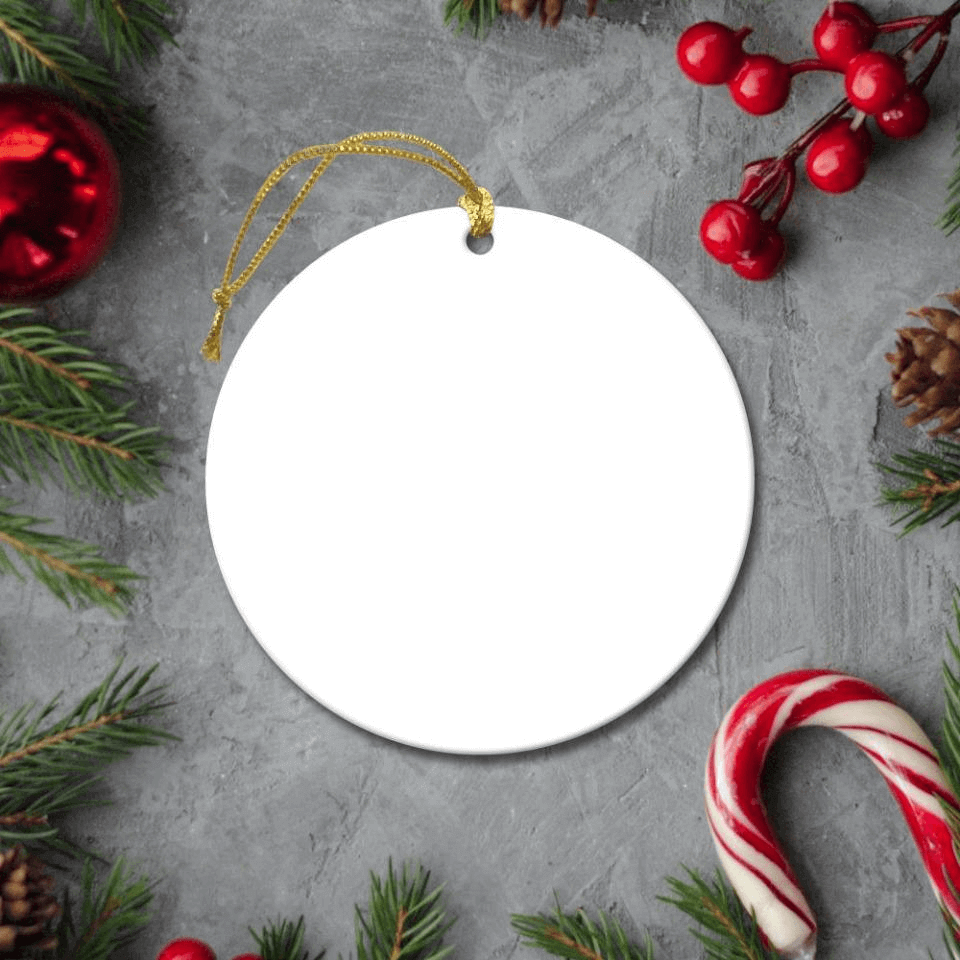 blank ceramic Holiday Ornament
