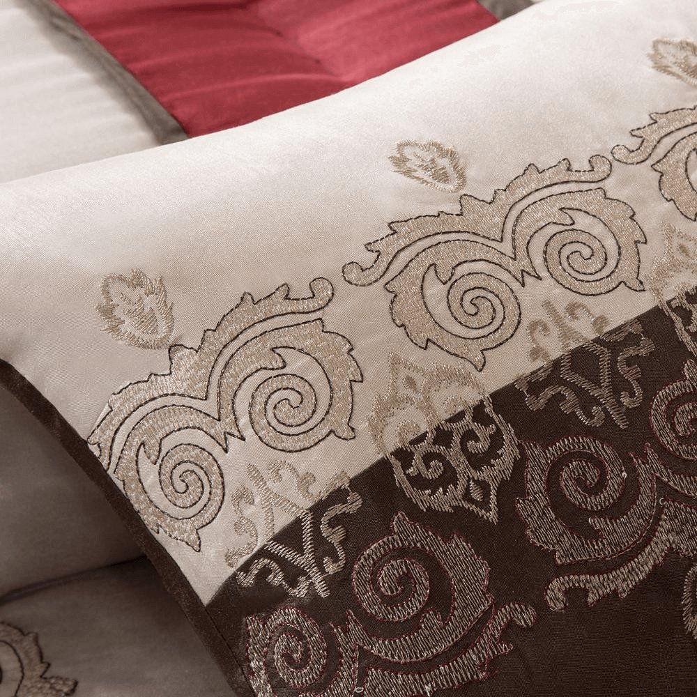 7 Piece Jacquard Comforter Set with Throw Pillows - Hearth Home & Living