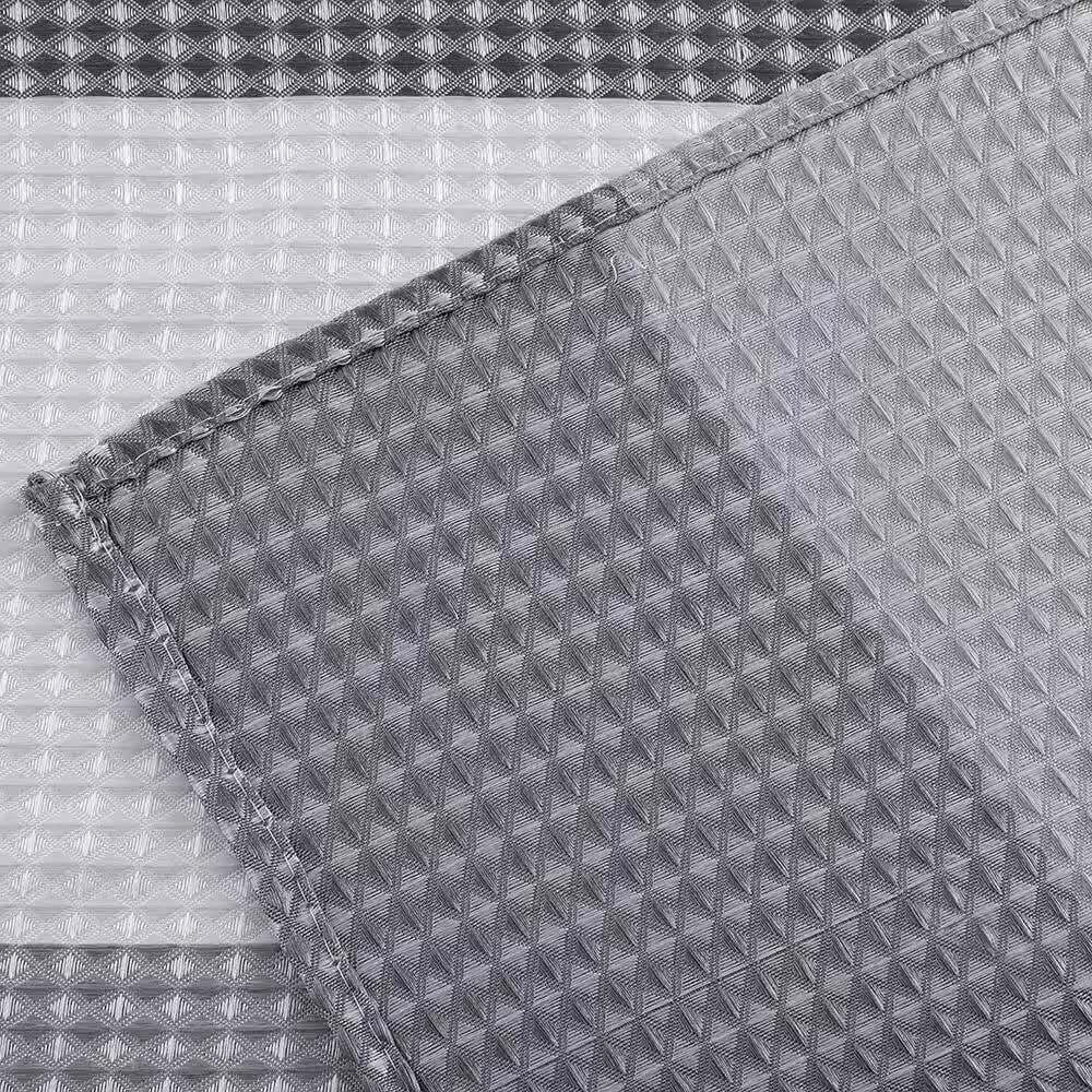 72 - inch Grey White Striped Luxurious Textured Polyester Fabric Shower Curtain - Hearth Home & Living