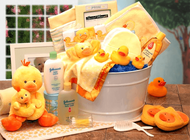 ew Baby Basket-Yellow - baby bath set