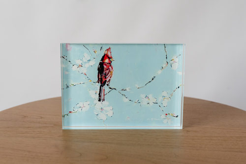 "Always With You" Cardinal Acrylic Tabletop Art