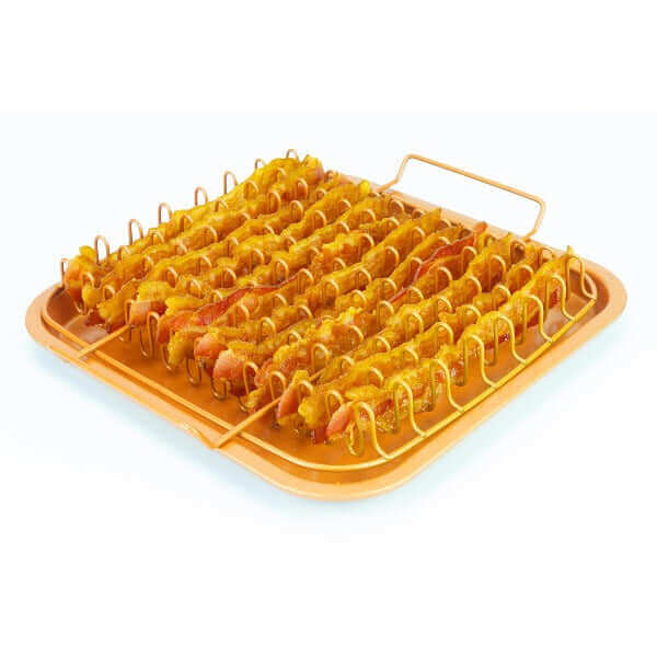 Non-Stick Square Bacon Rack & Crisper Set  - 12