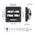SucceBuy Wall Mounted Shutter Exhaust Fan With Variable Speed Controller