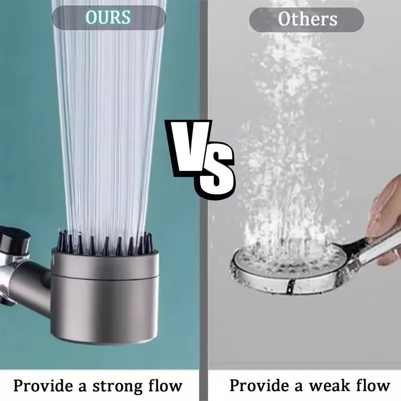 🚿 Three-Speed Adjustable Shower Head – Portable High-Pressure Shower Filter with Head Massage Function | Bathroom Accessories Essential