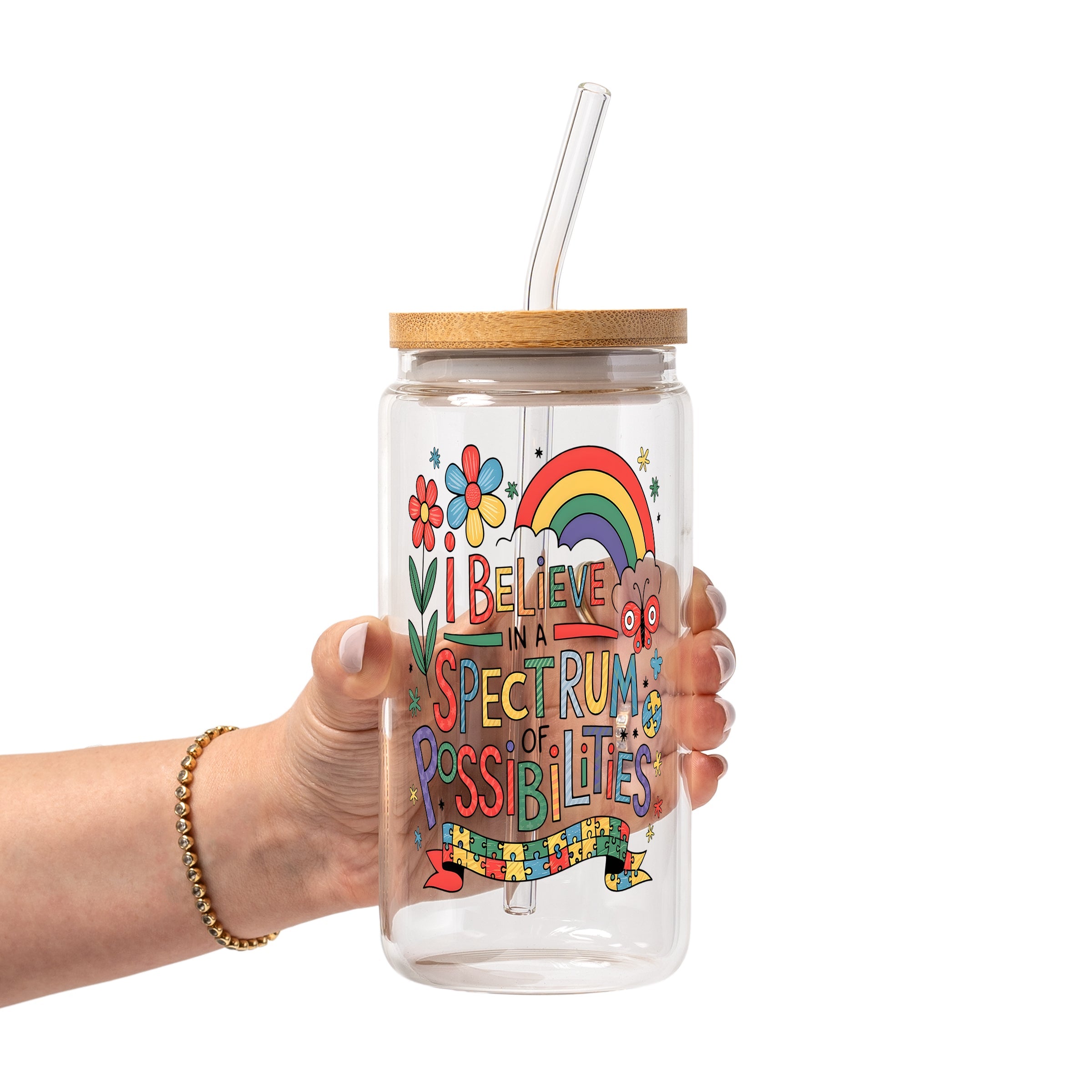 Spectrum of Possibilities Glass Cup