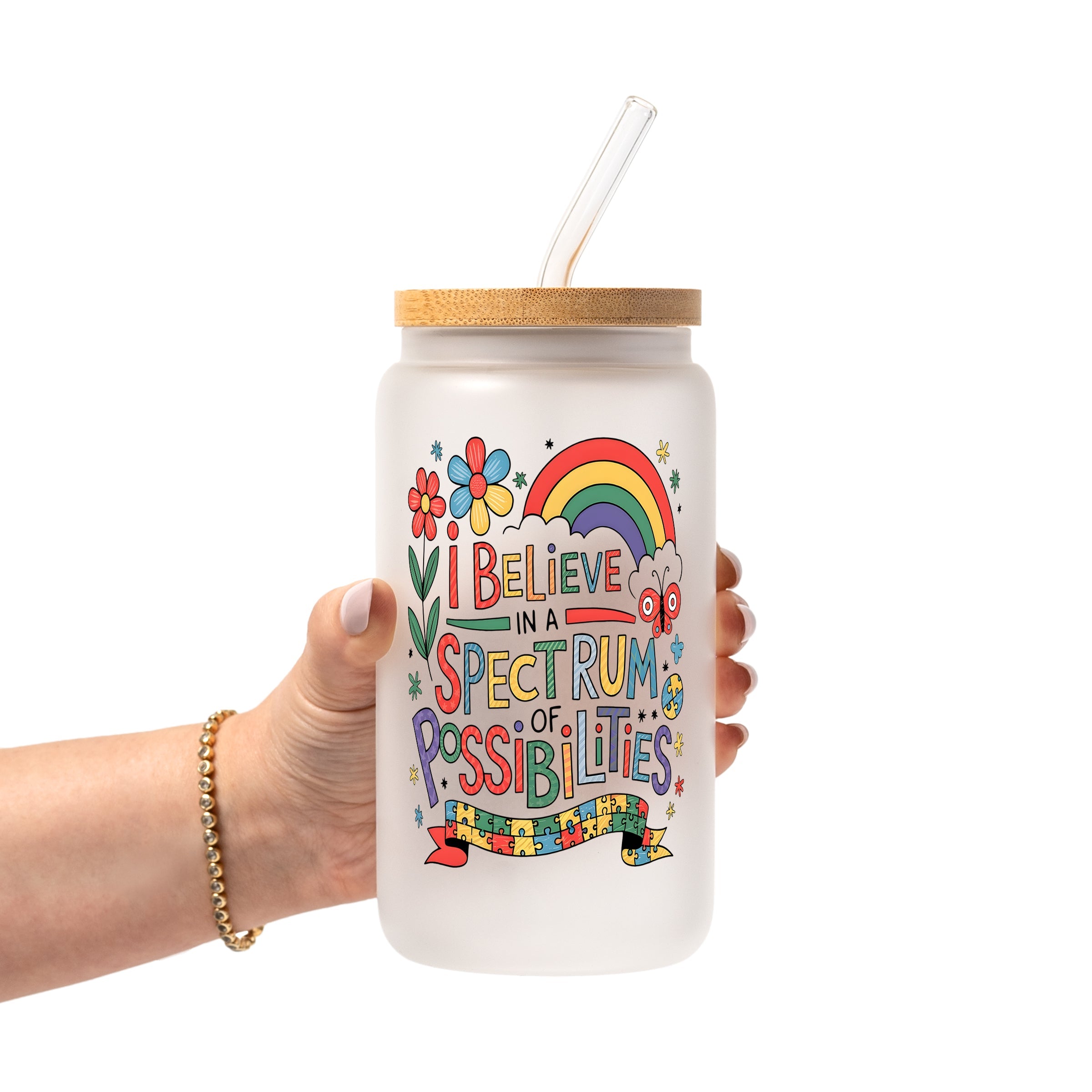 Spectrum of Possibilities Glass Cup