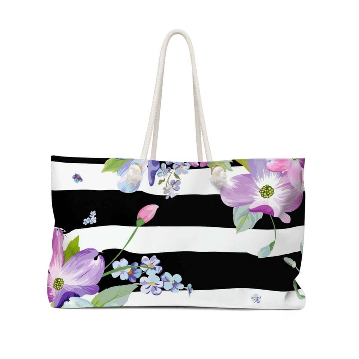 Black and White Floral - The Perfect Beach Bag - Hearth Home & Living