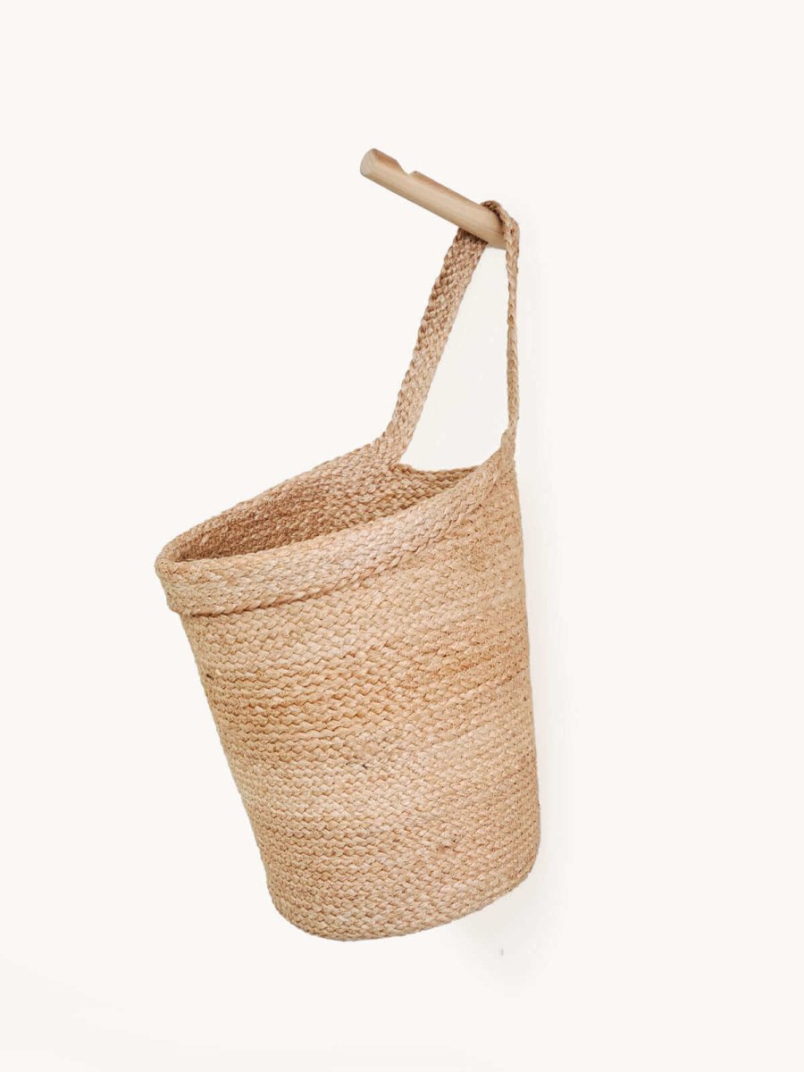 Braided Jute Wall Hanging Basket – Chic Storage - Hearth Home & Living